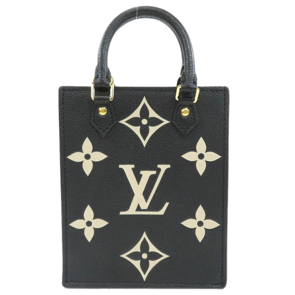 Louis Vuitton Plat Sac Handbag Empreinte Bicolor Black